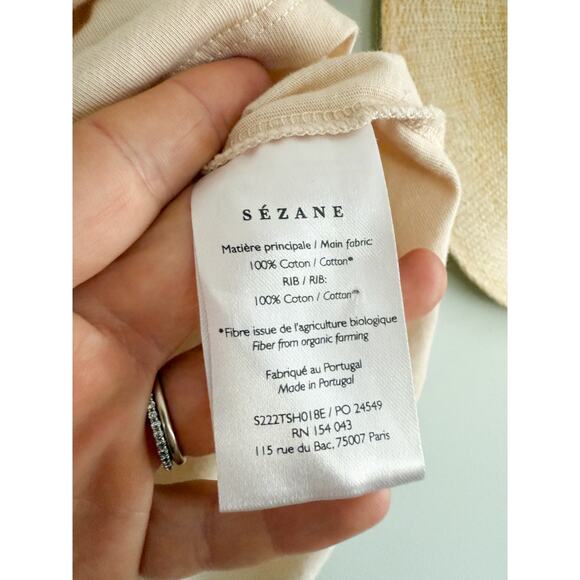 Sézane | Sezane | Demain Short Sleeve Tee | Sz L - Picture 6 of 8